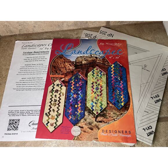 Landscapes Chevron Table Runner Quilt Pattern by Judy Niemeyer -Used - Picture 2 of 4